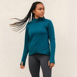 Mondetta Performance Pullover Jacket Teal Medium